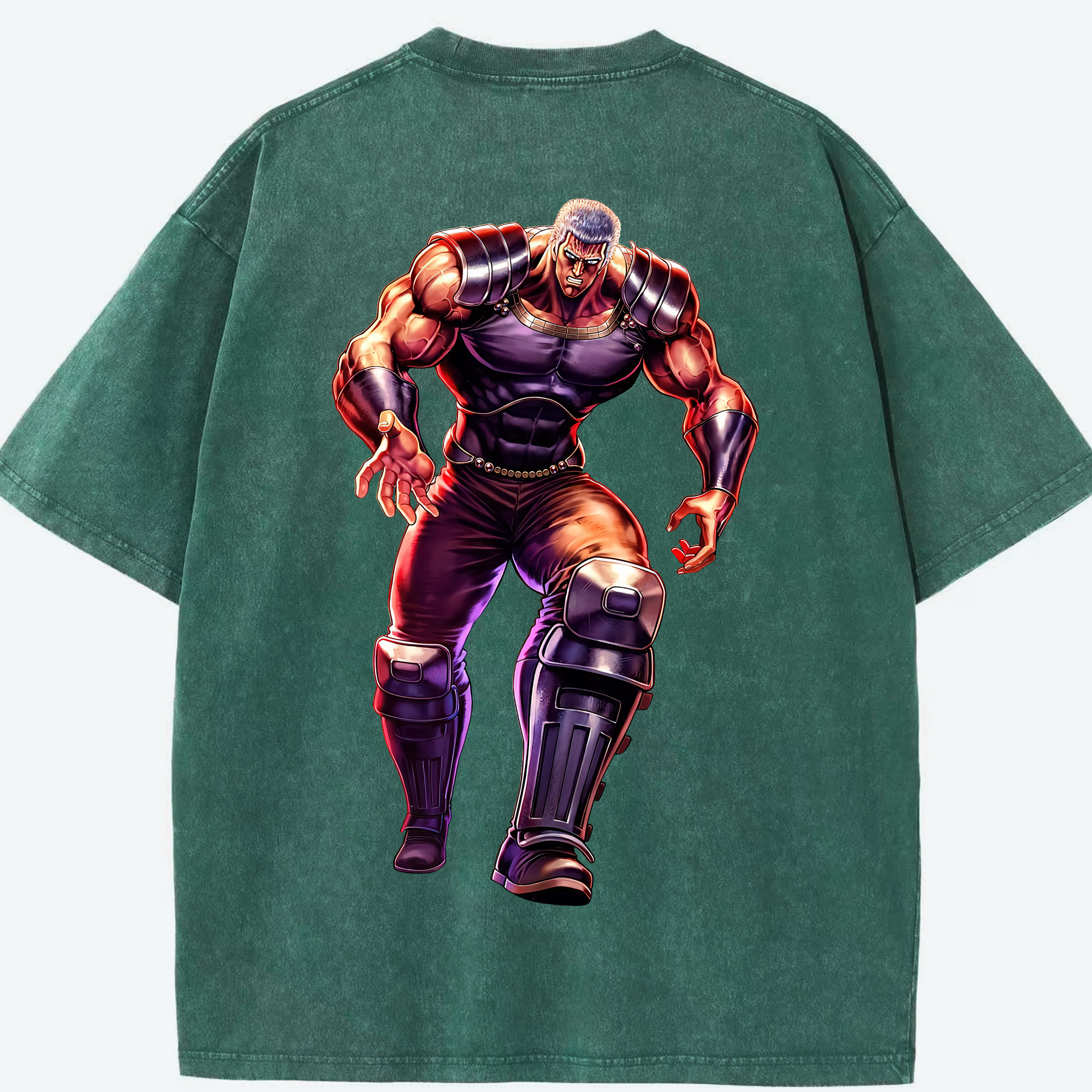 （画像用） 北斗の拳 Fist of the North Star 綿100% ヴィンテージ風 半袖Tシャツ（背面プリント）